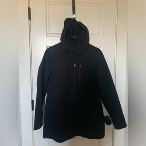 Black Cinched waist Jacket.